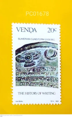 Venda (now part of South Africa) The History of Writing Sumerian Cuneiform 200 B.C Unmounted Mint PC01678