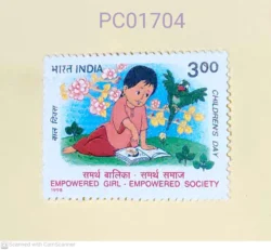 India 1998 Empowered Girl Empowered Society Children's Day Unmounted Mint PC01704