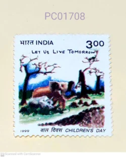 India 1999 Let us Live Tomorrow Children's Day Unmounted Mint PC01708