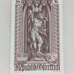 Austria 500th anniversary of Diocese of Vienna Christianity Sculpture St. Sebastian in St. Stephen's Cathedral Unmounted Mint PC01751