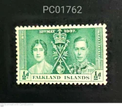 Falkland Islands British Colony Coronation 12th May 1937 King George VI and Queen Elizabeth Mint PC01762