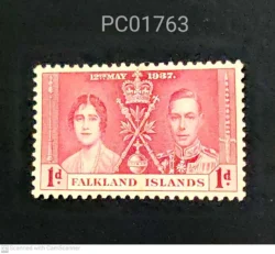 Falkland Islands British Colony Coronation 12th May 1937 King George VI and Queen Elizabeth Mint PC01763