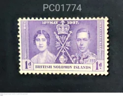 British Solomon Islands British Colony Coronation 12th May 1937 King George VI and Queen Elizabeth Mint PC01774