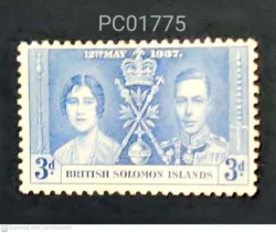 British Solomon Islands British Colony Coronation 12th May 1937 King George VI and Queen Elizabeth Mint PC01775