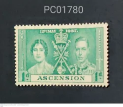 Ascension British Colony Coronation 12th May 1937 King George VI and Queen Elizabeth Mint PC01780