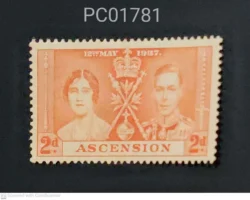 Ascension British Colony Coronation 12th May 1937 King George VI and Queen Elizabeth Mint PC01781