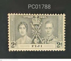 Fiji British Colony Coronation 12th May 1937 King George VI and Queen Elizabeth Mint PC01788
