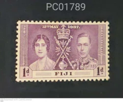 Fiji British Colony Coronation 12th May 1937 King George VI and Queen Elizabeth Mint PC01789