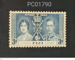 Fiji British Colony Coronation 12th May 1937 King George VI and Queen Elizabeth Mint PC01789