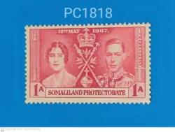 Somaliland Protectorate British Colony Coronation 12th May 1937 King George VI and Queen Elizabeth Mint PC01818