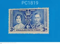 Somaliland Protectorate British Colony Coronation 12th May 1937 King George VI and Queen Elizabeth Mint PC01819
