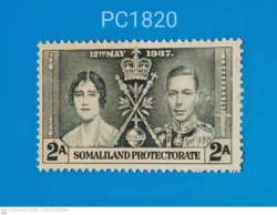 Somaliland Protectorate British Colony Coronation 12th May 1937 King George VI and Queen Elizabeth Mint PC01820