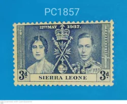 Sierra Leone British Colony Coronation 12th May 1937 King George VI and Queen Elizabeth Mint PC01857