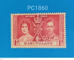 Basutoland British Colony Coronation 12th May 1937 King George VI and Queen Elizabeth Mint PC01860