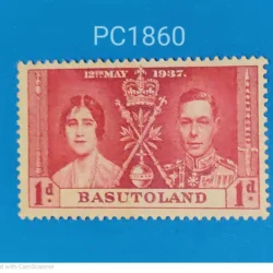 Basutoland British Colony Coronation 12th May 1937 King George VI and Queen Elizabeth Mint PC01860