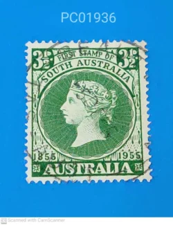 Australia First Stamp of South Australia Queen 1855 Used PC01936