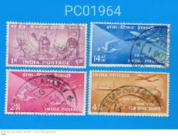 India 1954 Stamp Centenary Set of 4 Used PC01964