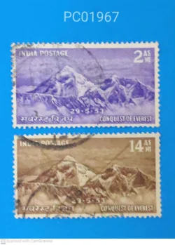 India 1953 Conquest of Everest Set of 2 Used PC01967