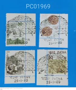 India 1980 India 80 Stamp Exhibition Set of 4 with First day Cancellation Used PC01969