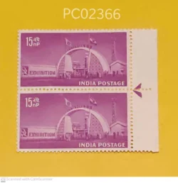 India 1957 India 1958 Stamp Exhibition Pair Mint traffic light - PC02366