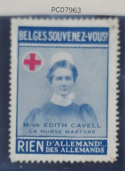 Belgium Cinderella Red Cross Nurse Edith Cavell PC07963