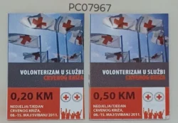 Cinderella Labels Red Cross Volunteerism in Crisis Set of 2 PC07967