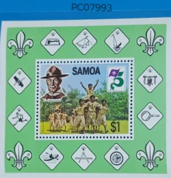 Samoa Lord Baden Powell Scouting Helps make a better World Miniature sheet UMM PC07993