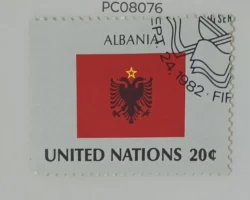 United Nations Used National Flag -Albania PC08076
