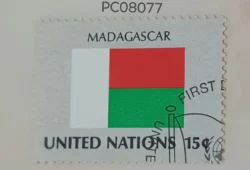 United Nations Used National Flag -Madagascar PC08077