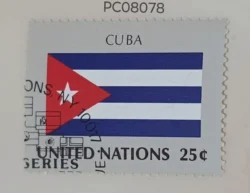 United Nations Used National Flag -Cuba PC08078