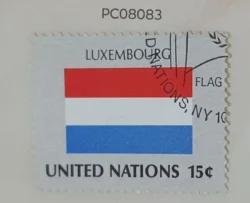 United Nations Used National Flag -Luxembourg PC08083