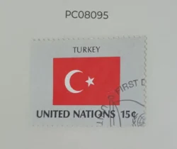 United Nations Used National Flag -Turkey PC08095