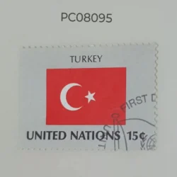 United Nations Used National Flag -Turkey PC08095