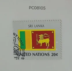 United Nations Used National Flag -Sri Lanka PC08105