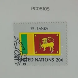 United Nations Used National Flag -Sri Lanka PC08105