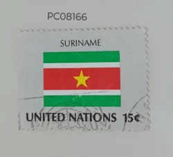 United Nations Used National Flag -Suriname PC08166