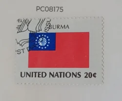 United Nations Used National Flag -Burma PC08175