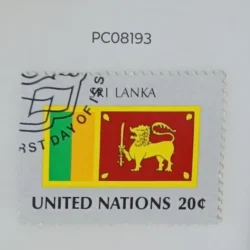 United Nations Used National Flag -Sri Lanka PC08193