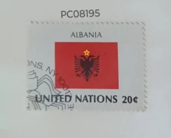 United Nations Used National Flag -Albania PC08195