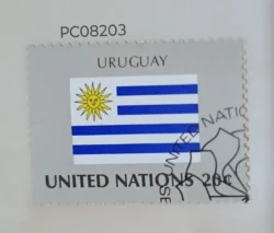 United Nations Used National Flag -Uruguay PC08203