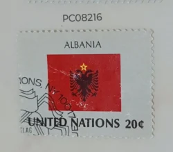 United Nations Used National Flag -Albania PC08216