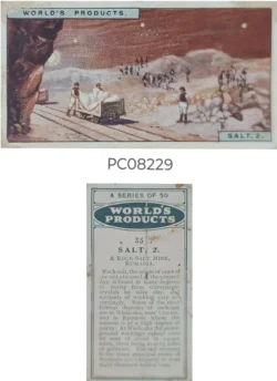 Cigarette Cards World Product Salt with Details on Reverse PC08229