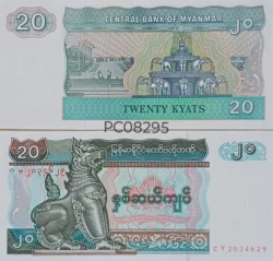 Myanmar 20 Monuments Uncirculated Currency Note Only for Collection Purpose PC08295