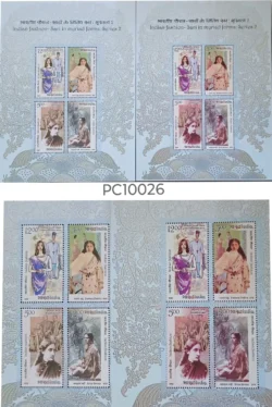 India 2019 Indian Fashion Sari In Myriad Forms Error Dry Print Miniature sheet UMM - PC10026