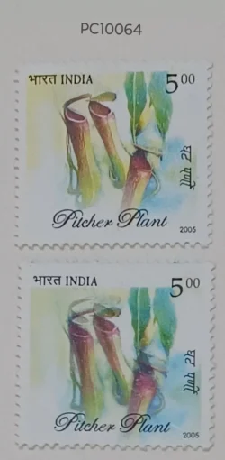 India 2005 Flora and Fauna of North East India Pincher Plant Error Major Colour Shift  UMM - PC10064