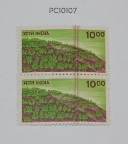 India 1988 Pair 1000 Afforestation Error Colour Flow UMM- PC10107