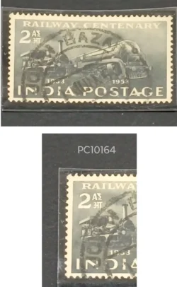 India 1953 Railway Centenary Used Error A Become T in AS - PC10164