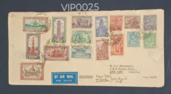 India 1949 Archaeological Series Complete set of 16 Commercially used on Cover Very Rare to find - VIP0025