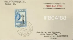 Cayman Islands 1953 Light House South Sound Grand Cayman Cover with First Day Cancelled IFB04188