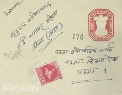 India Fifteen Naya Paisa Postal Envelope Postally Used IFB04189
